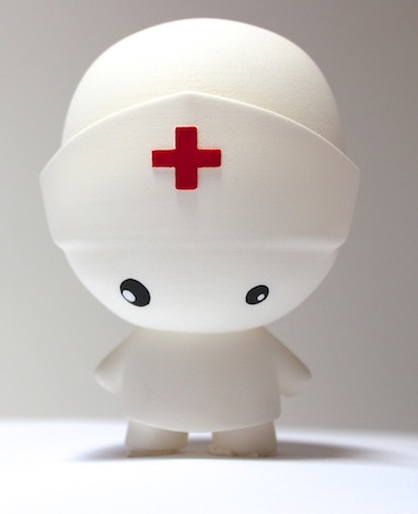 Nurse (Nylon, Air painting with acrylics)