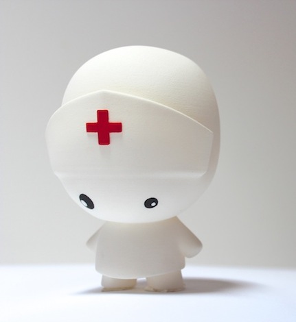 Nurse (Nylon, Air painting with acrylics)