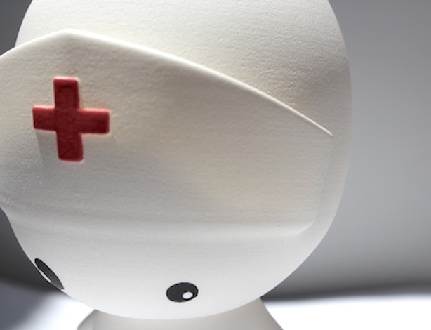 Nurse (Nylon, Air painting with acrylics)