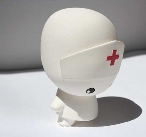 Nurse (Nylon, Air painting with acrylics)