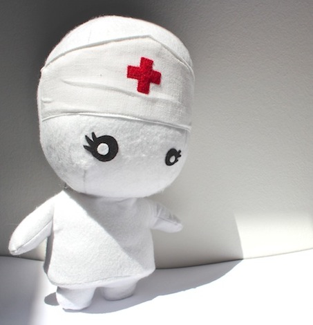 Nurse (Nylon, Air painting with acrylics)